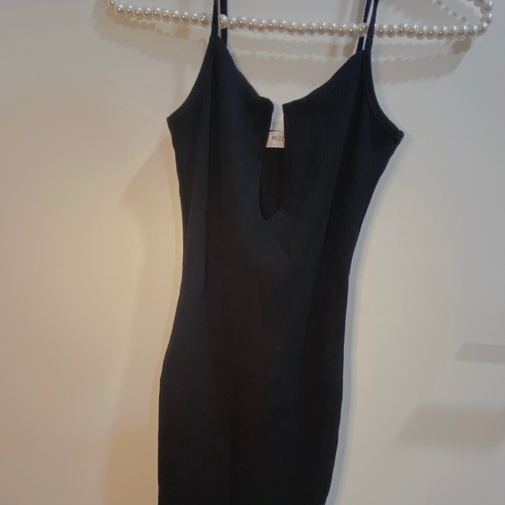 Sexy Black ribbed dress
